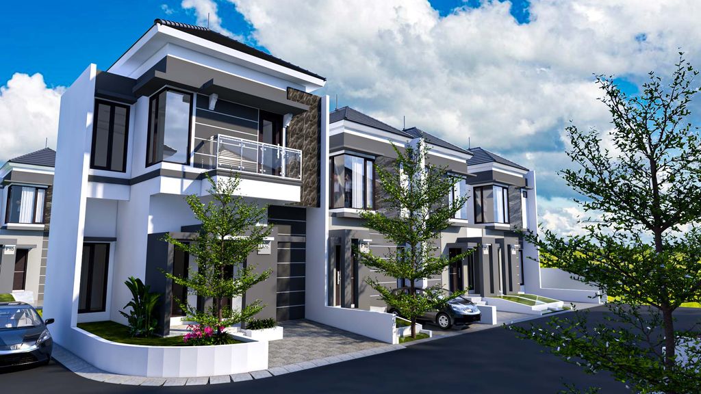 foto tampak rumah tipe 82/77 perumahan KARISMA MUTIARA RESIDENCE
