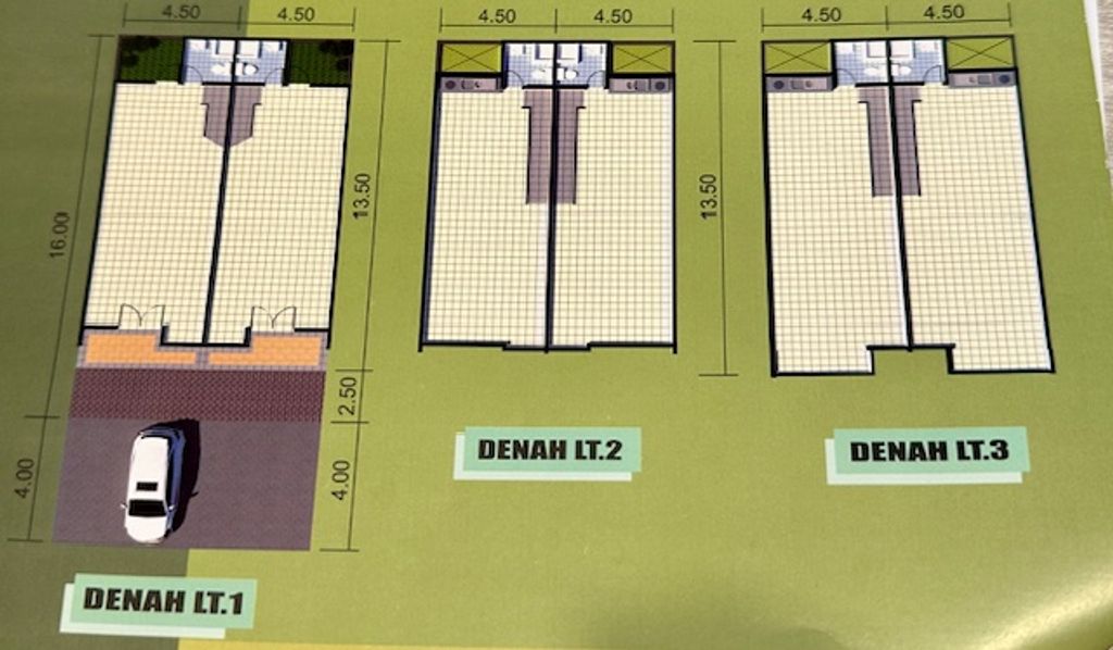 foto denah rumah tipe Ruko Poris Eksklusif perumahan Ruko Poris Eksklusif