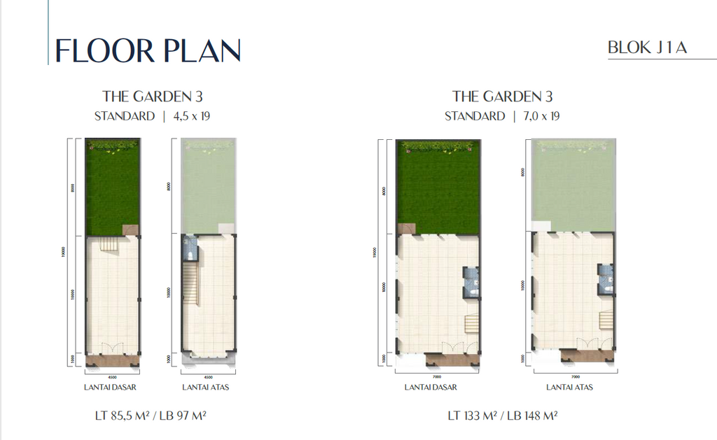 foto denah rumah tipe THE GARDEN 3B perumahan AEROWORLD 8, CitraGarden City, Jakarta Barat