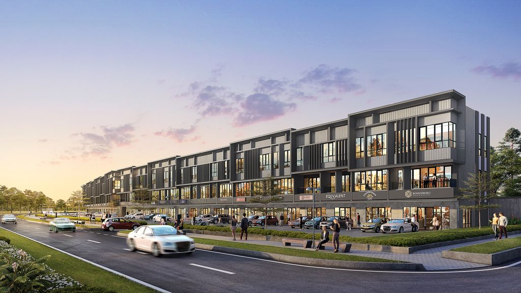 foto tampak rumah tipe Hoek perumahan Greenwich Business Park