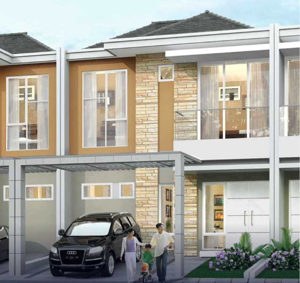 foto tampak rumah tipe 9 x 12,5 perumahan Sedayu City @Kelapa Gading Tahap 1