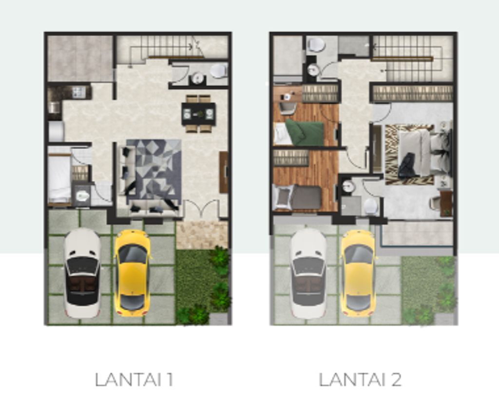 foto denah rumah tipe 9 x 12,5 perumahan Sedayu City @Kelapa Gading Tahap 1