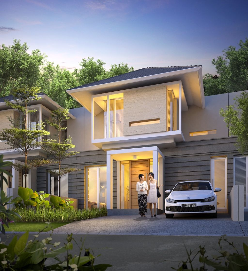 foto tampak rumah tipe LILAC - 2023 perumahan CRYSTAL GOLF CITRALAND