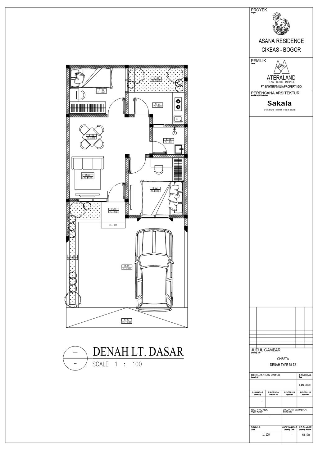 foto denah rumah tipe CHESTA perumahan PERUMAHAN ASANA RESIDENCE THP 2