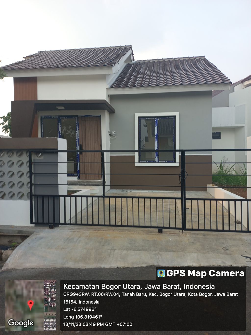 foto tampak rumah tipe MORTIMER 7 perumahan NUSA INDAH RESIDENCE