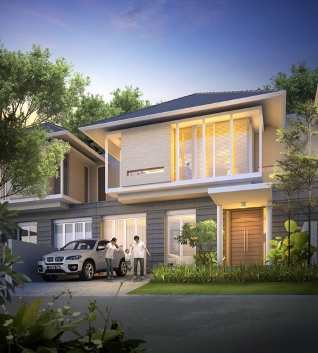 foto tampak rumah tipe TURQUOISE - 2023 perumahan CRYSTAL GOLF CITRALAND