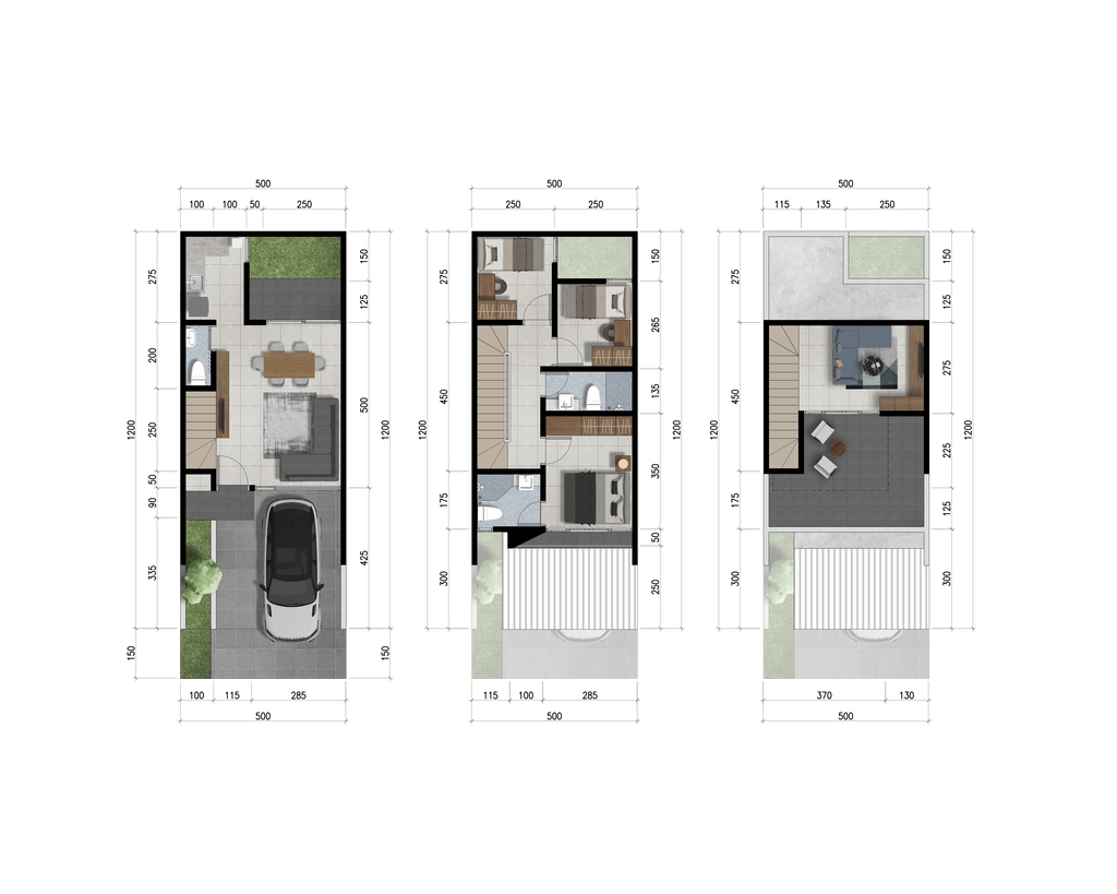 foto denah rumah tipe FREJA ATTIC perumahan NORTHWEST CENTRAL CITRALAND