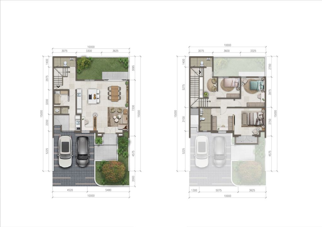 foto denah rumah tipe Jasmia 10 Deluxe perumahan CLUSTER JASMIA RESIDENCE