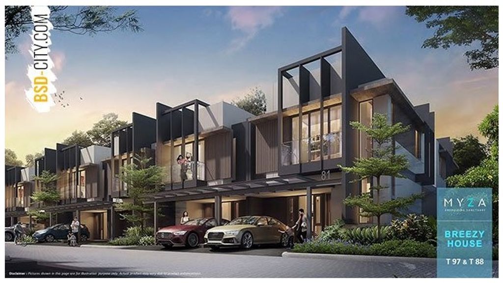 foto tampak rumah tipe 97 / 108 D3-1 perumahan MYZA