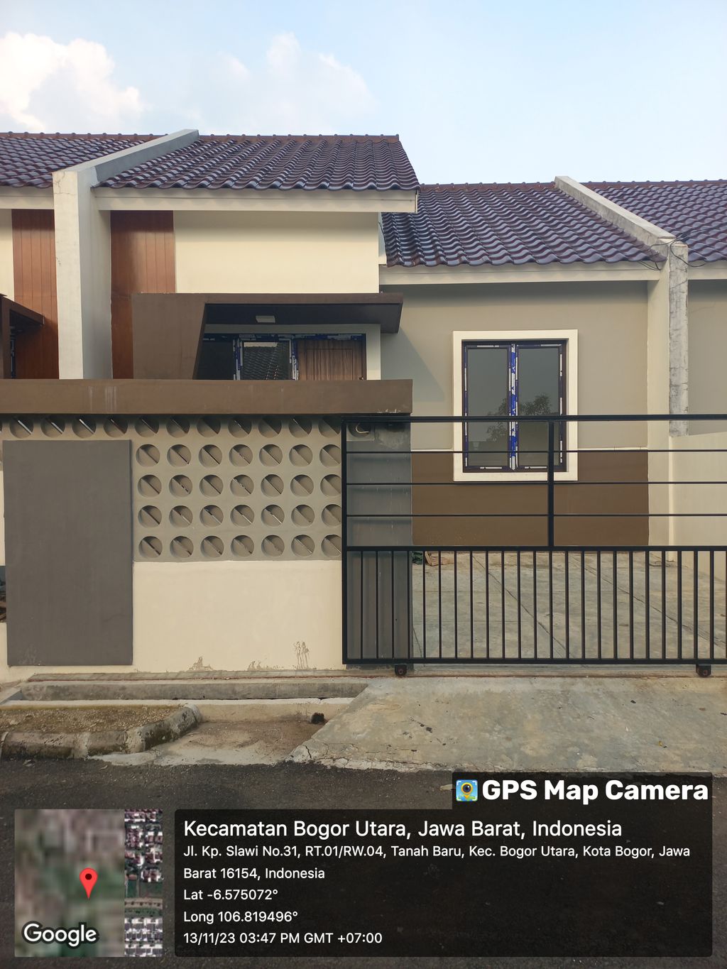 foto tampak rumah tipe MORTIMER 4 perumahan NUSA INDAH RESIDENCE