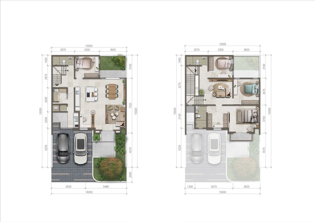 foto denah rumah tipe Jasmia 10 Premium perumahan CLUSTER JASMIA RESIDENCE