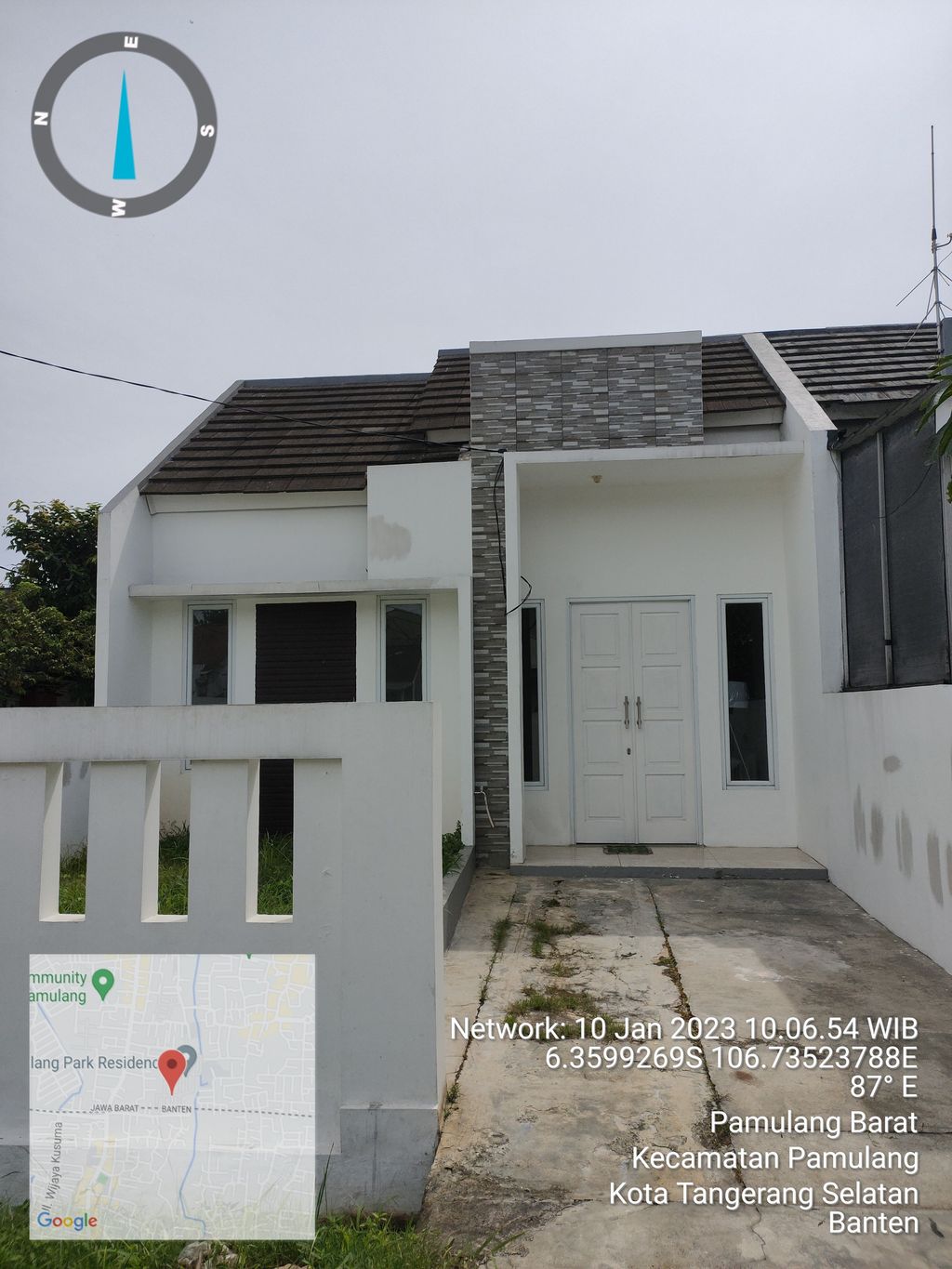 foto tampak rumah tipe ANGGREK perumahan PAMULANG PARK RESIDENCE