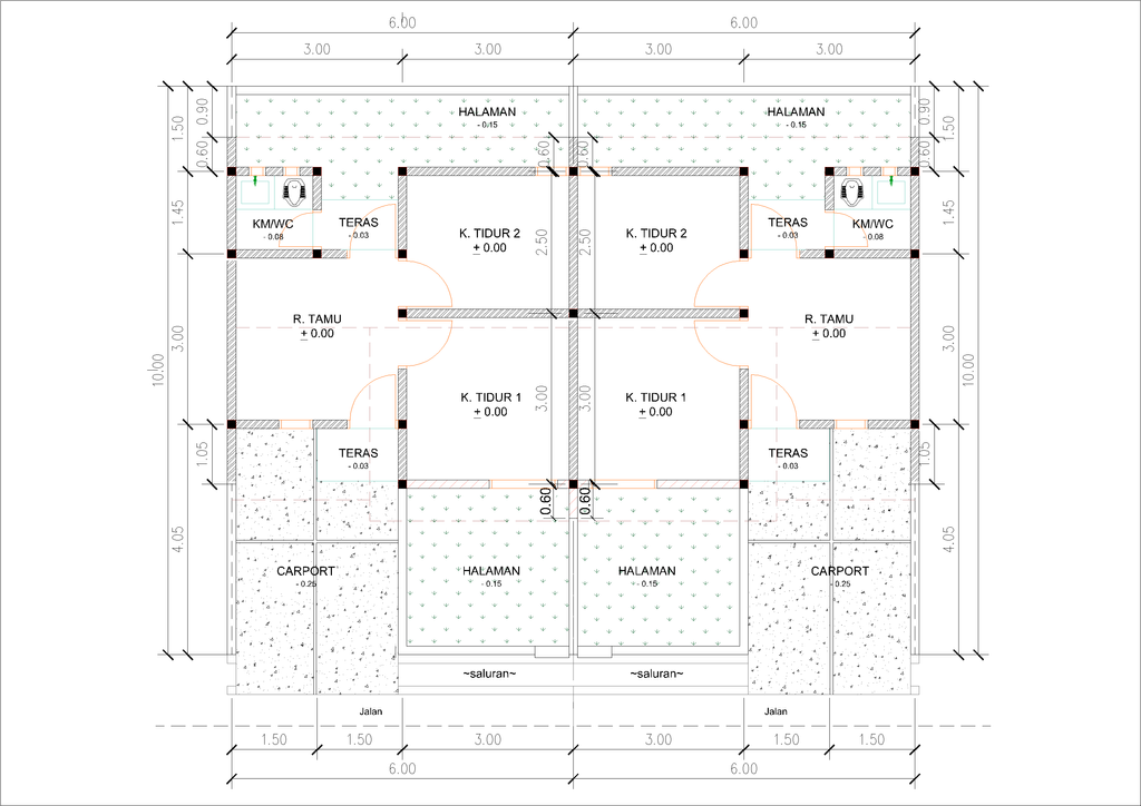 foto denah rumah tipe 29NJ. perumahan Kepuren Residence (Ranjeng)