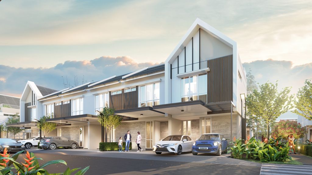 foto tampak rumah tipe DUO A CF 38 58 perumahan Talaga Bestari DUO