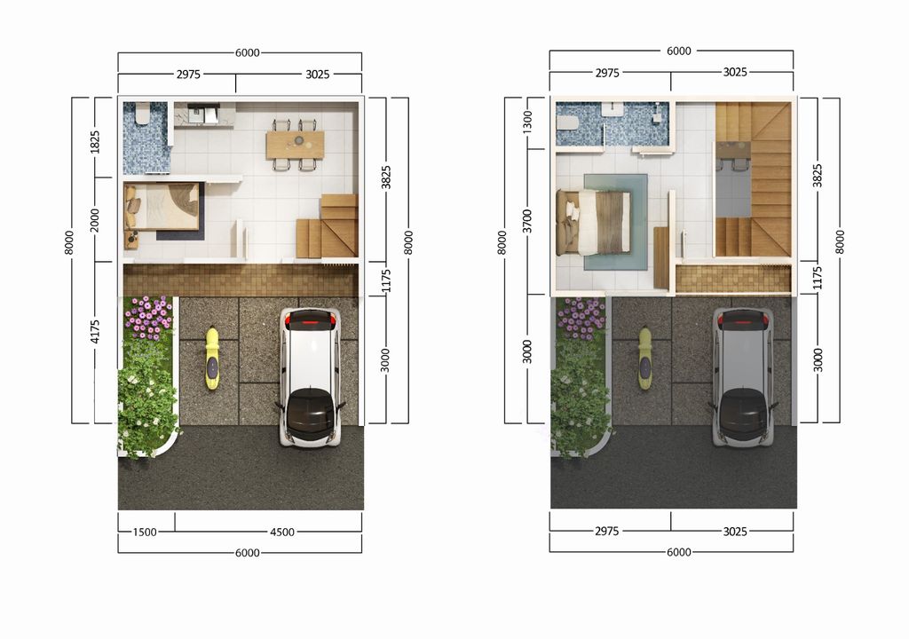 foto denah rumah tipe TULIP B perumahan SERPONG GARDEN 2 EXTENSION
