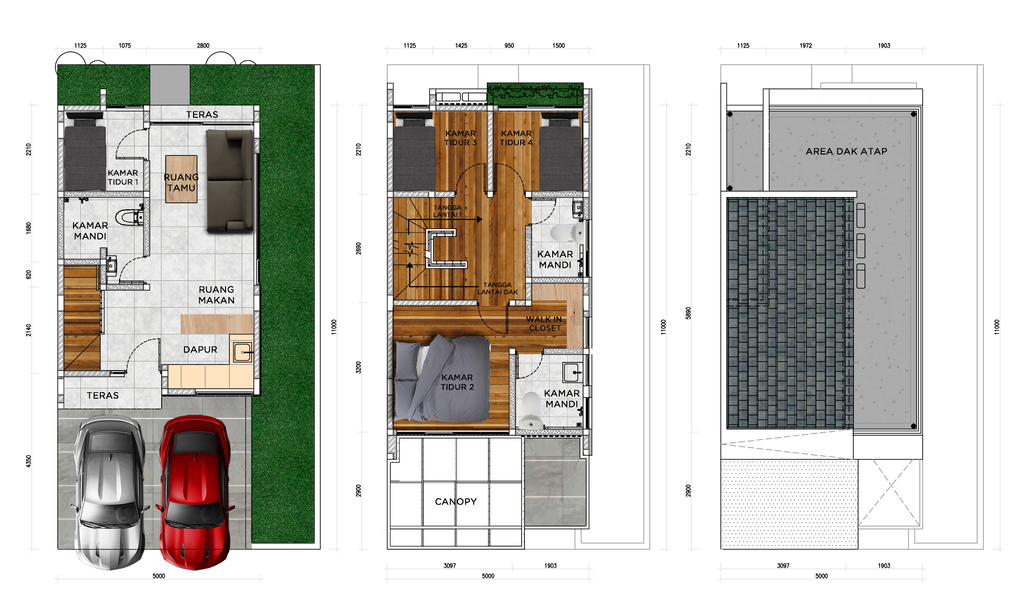 foto denah rumah tipe DUO B Corner CF 8 15 16  30 36 perumahan Talaga Bestari DUO
