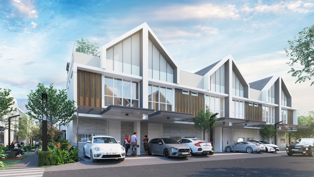 foto tampak rumah tipe DUO B RTF CG 7 56 57 59 perumahan Talaga Bestari DUO