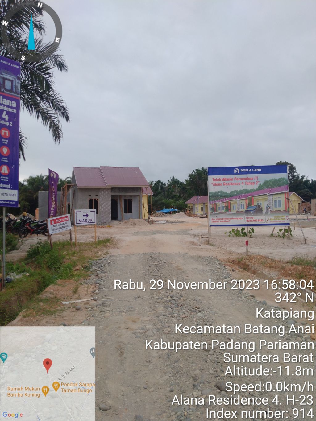 foto gerbang perumahan DOFLA LAND 2