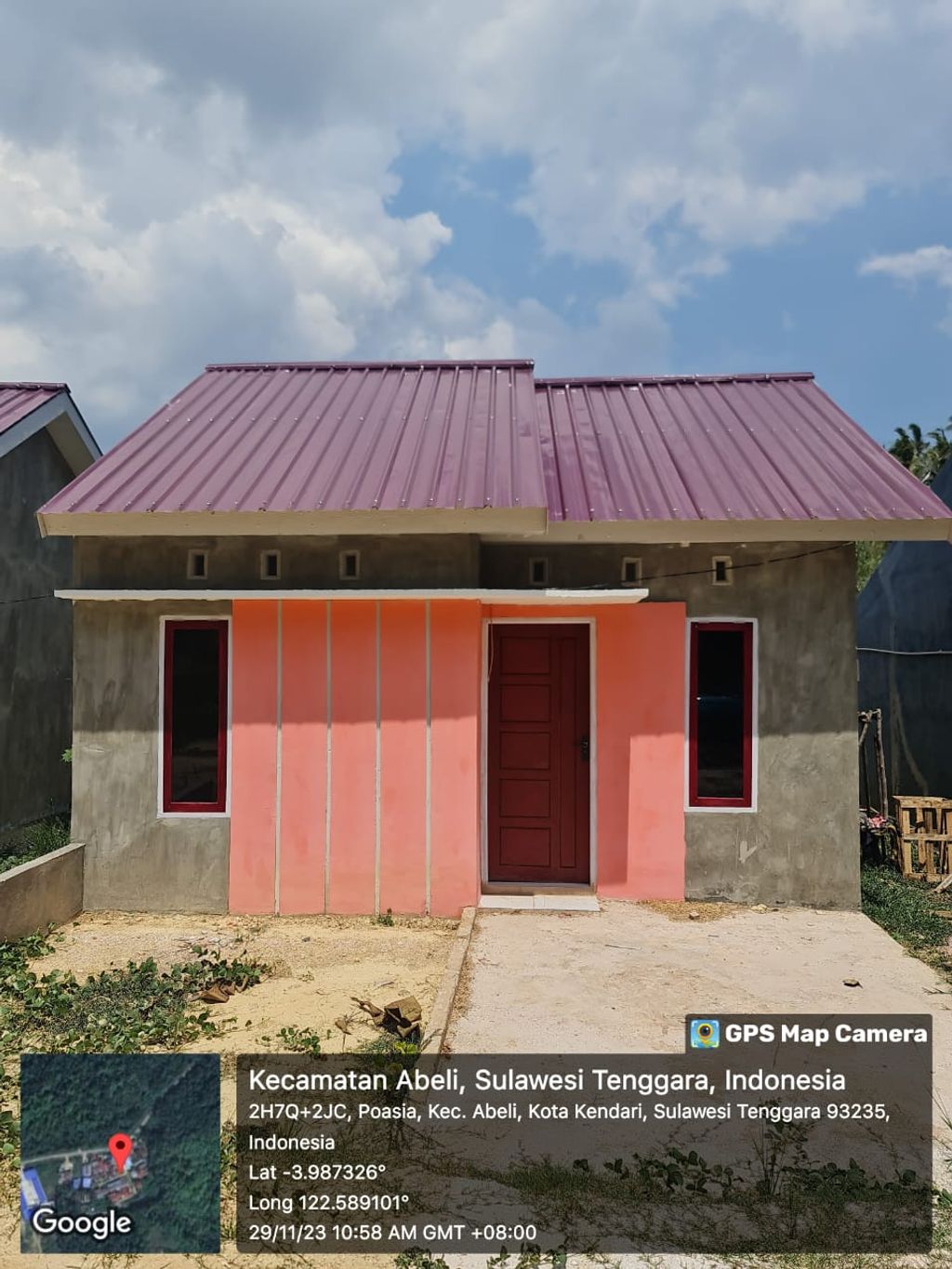 foto tampak rumah tipe 36 perumahan TELUK KENDARI LAND