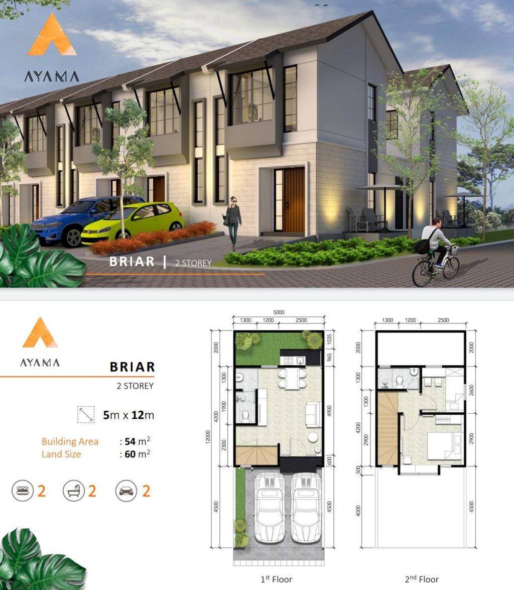 foto denah rumah tipe BRIAR perumahan Perumahan Bhumi Amala