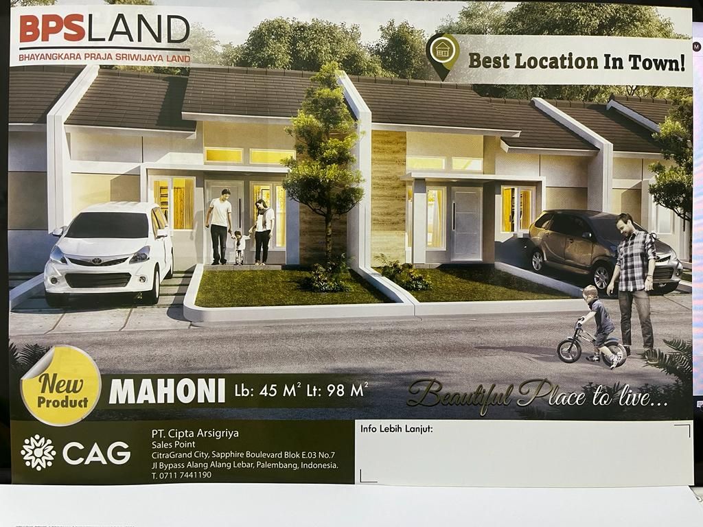 foto tampak rumah tipe MAHONI perumahan BPS LAND