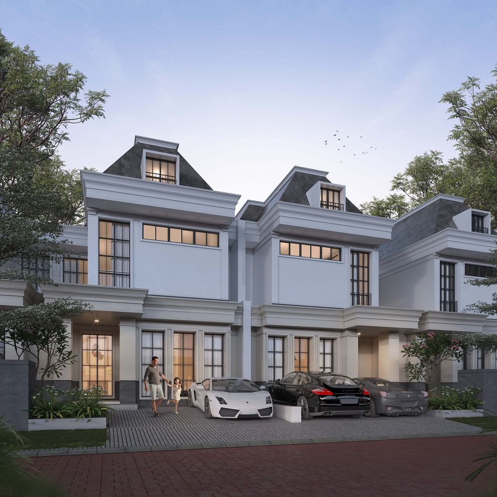 foto tampak rumah tipe DS 3.0 perumahan Dian Istana White House