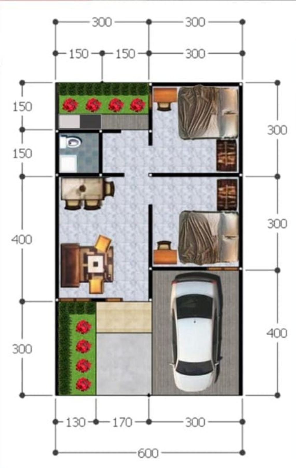foto denah rumah tipe Rumah Subsidi perumahan Perumahan Adhi Rajasa 1