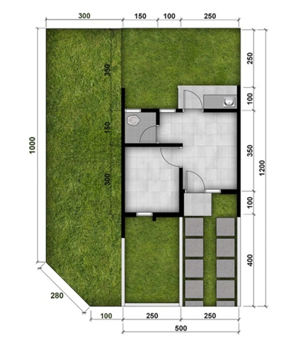 foto denah rumah tipe RS 22/94 perumahan MODERNLAND CILEJIT-LINTANG