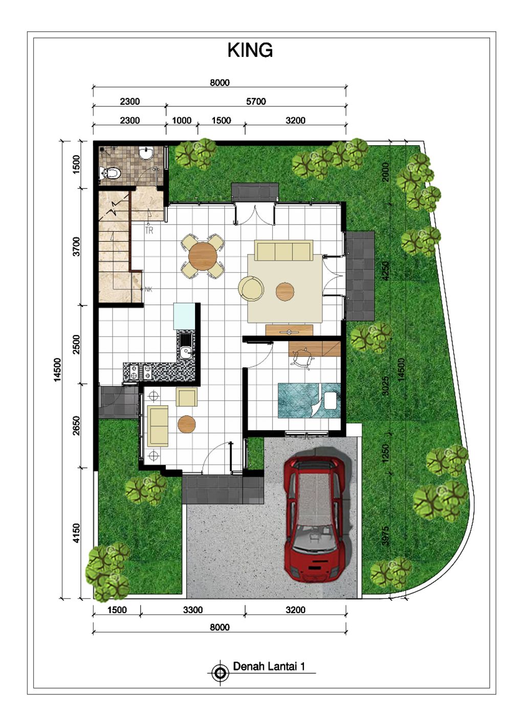 foto denah rumah tipe King C1 perumahan Pepiland Residence