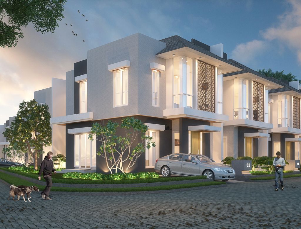 foto tampak rumah tipe King A6 perumahan Pepiland Residence
