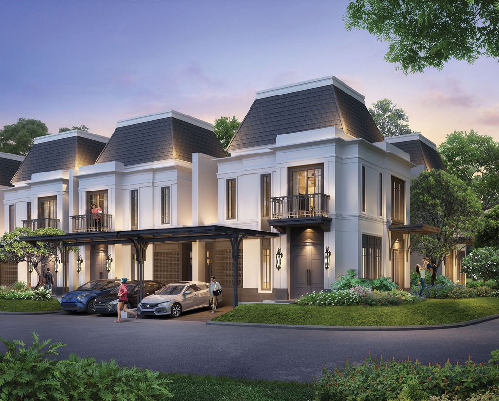 foto tampak rumah tipe Jasmia 9 Premium Attic perumahan CLUSTER JASMIA RESIDENCE
