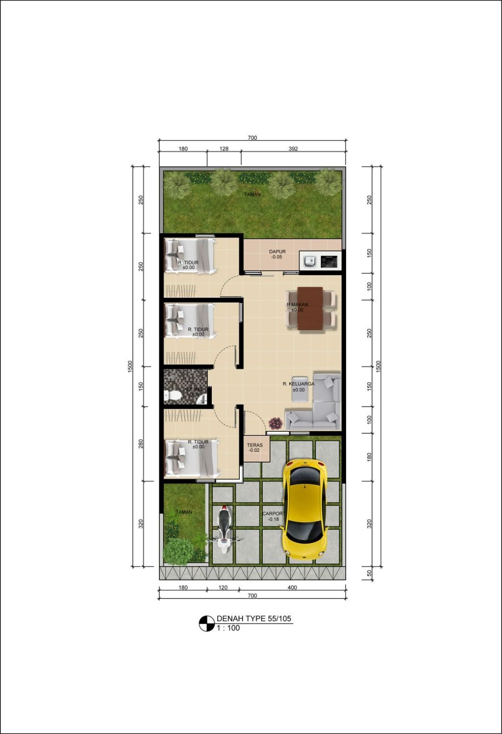 foto denah rumah tipe GRAND VIEW KARAWACI perumahan RUKO GRAND VIEW KARAWACI