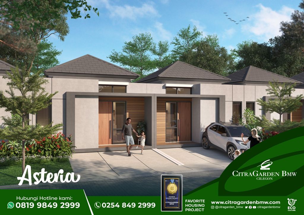 foto tampak rumah tipe Asteria perumahan CitraGarden BMW