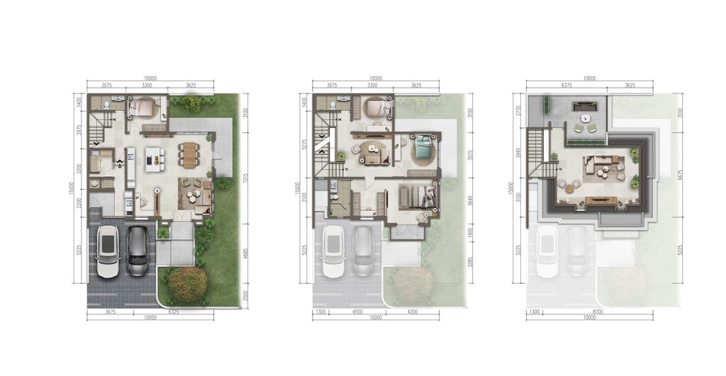 foto denah rumah tipe Jasmia 10 Hoek Attic perumahan CLUSTER JASMIA RESIDENCE