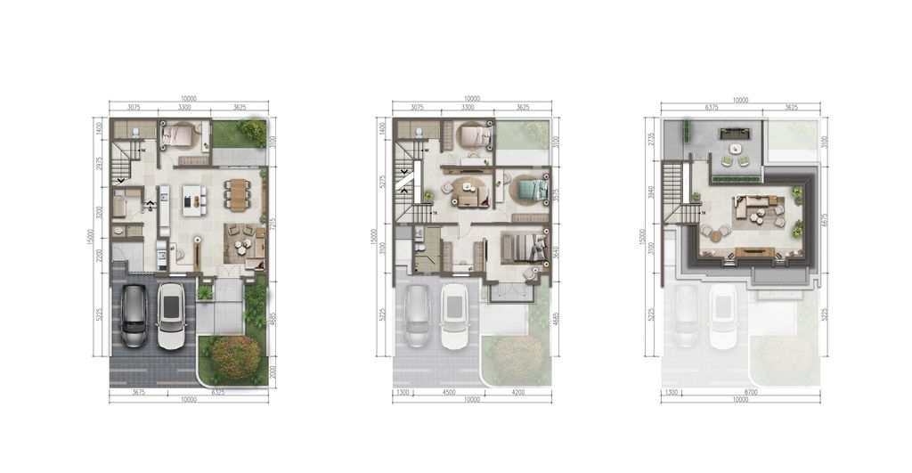 foto denah rumah tipe Jasmia 10 Premium Attic perumahan CLUSTER JASMIA RESIDENCE