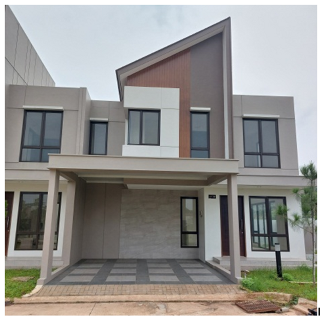 foto tampak rumah tipe JUNIPER HK-J-2 perumahan PERUMAHAN PODOMORO RIVER VIEW