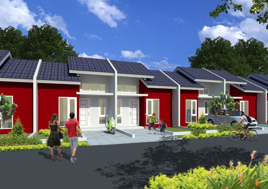 foto tampak rumah tipe ROSELLA perumahan RAJEG TERRACE GREEN RESIDENCE