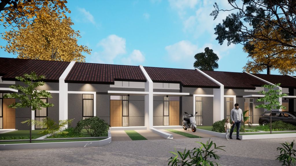 foto tampak rumah tipe C3 - 43 perumahan Taman Holis Indah II