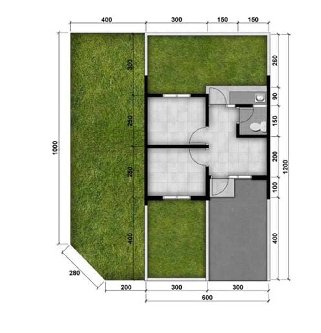 foto denah rumah tipe RE 27/119 perumahan MODERNLAND CILEJIT