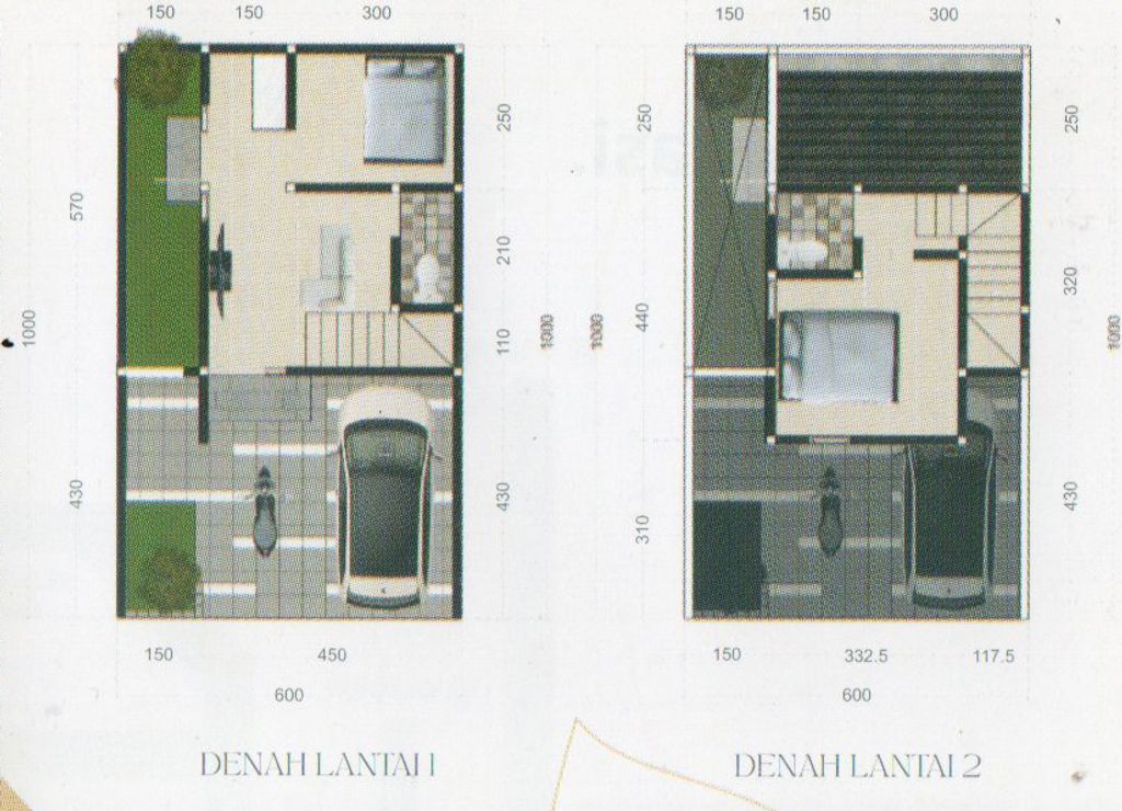 foto denah rumah tipe 46 perumahan OMA GREEN LAND
