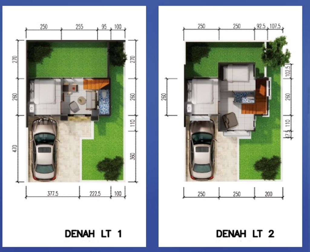 foto denah rumah tipe Premium 30/90 perumahan Fiffa Square