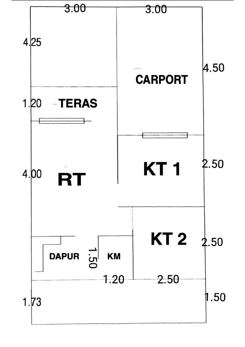 foto denah rumah tipe 30/66 perumahan ALFA RESIDENCE 13