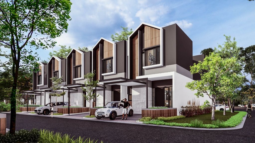 foto tampak rumah tipe CAPRINA perumahan Metland Puri