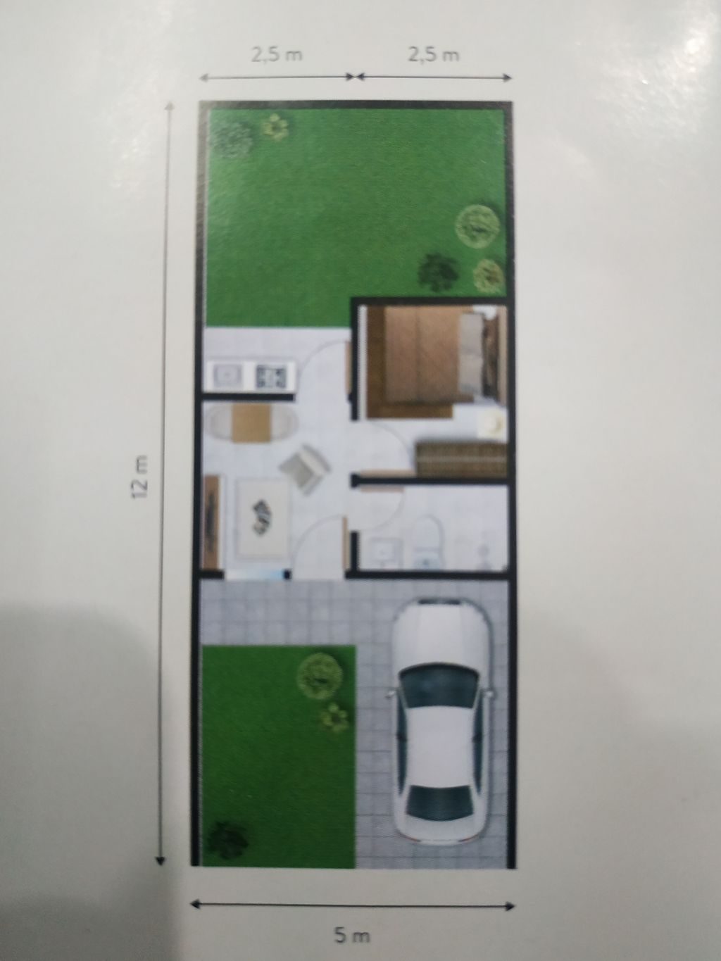 foto denah rumah tipe 5X12 perumahan MILLENNIUM CITY