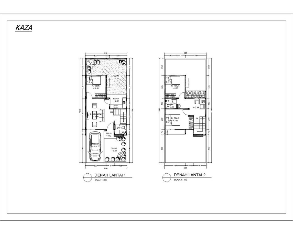 foto denah rumah tipe KAZA (2) perumahan GRAND SHARON RESIDENCE tahap 3