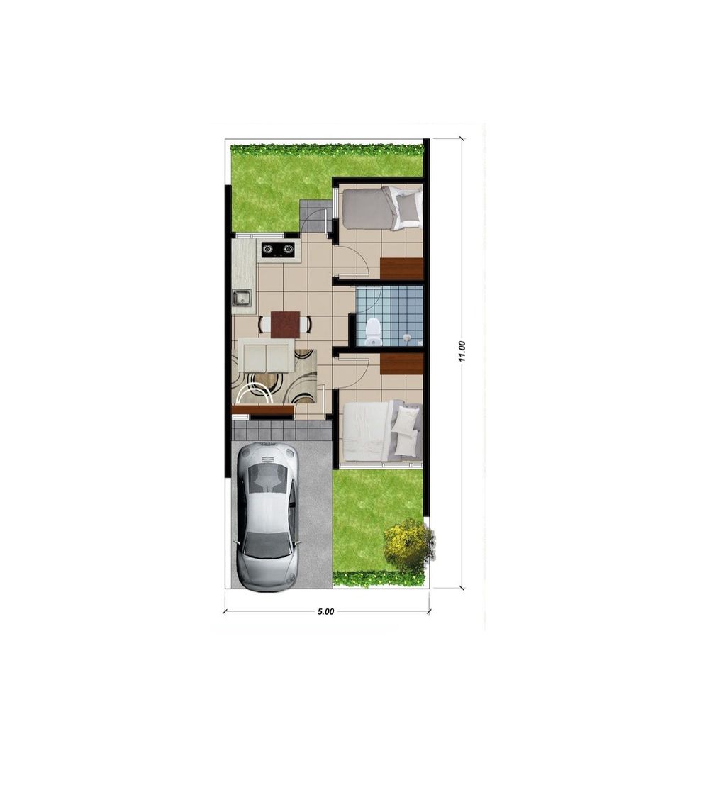 foto denah rumah tipe VELA perumahan SWP RESIDENCE 2