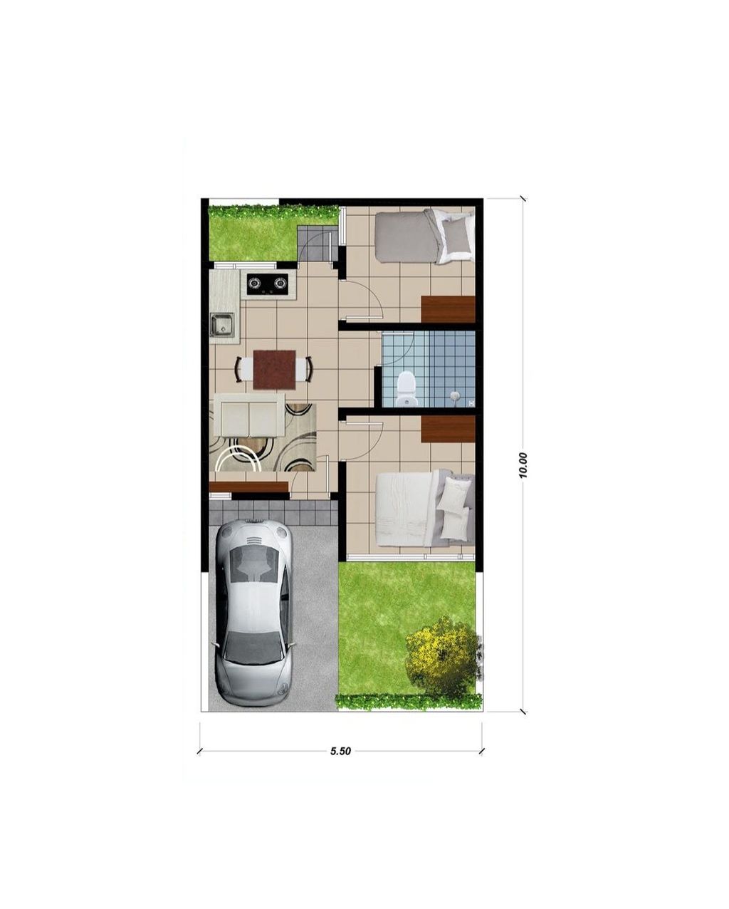 foto denah rumah tipe VELA EXT perumahan SWP RESIDENCE 2