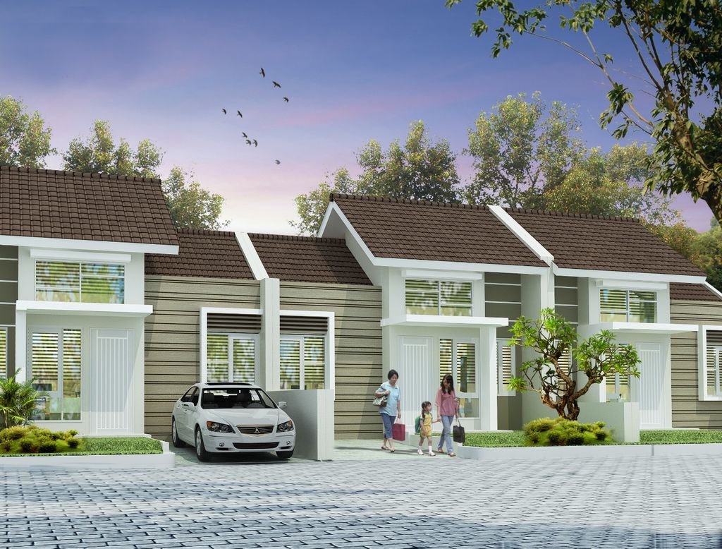foto tampak rumah tipe Wilis 1 Lantai perumahan Taman Dhika Sidoarjo Kota