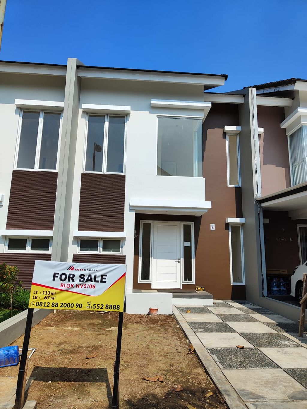 foto tampak rumah tipe Avila L6 (113/67) perumahan KOTA MODERN - NAVARRA