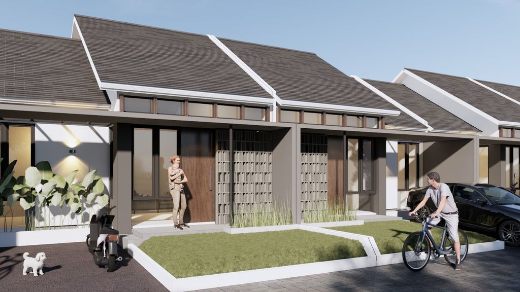 foto tampak rumah tipe 36 sappihire perumahan CIANJUR ASRI RESIDENCE TAHAP 2
